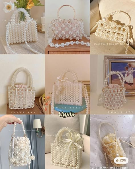 Tas Manik Manik, Pearl Bags, Canvas Bag Diy, Beads Bag, Hand Beaded Bag, Sac Diy, Bride Bag, Manik Manik, Pearls Diy