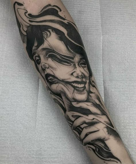 2024 Tattoo, Underarm Tattoo, Trippy Tattoo, Hunter Tattoo, Blackout Tattoo, Black Girls With Tattoos, Creepy Tattoos, Tatuaje A Color, Badass Tattoos