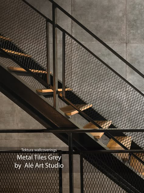 Industrial Partition Design, Metal Stairs Design, Industrial Stairs Design, Industrial Staircase Design, Architecture Office Design, Office Design Commercial, Industrial Staircase, Metal Staircase, Natural Surfaces