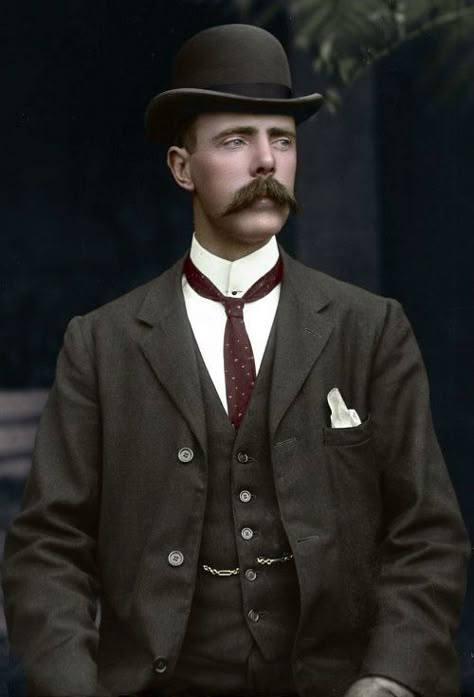 Unknown Young Man c.1910 - as requested | oneredsf1 | Flickr Victorian Mens Fashion, Sack Suit, 1920s Mens Fashion, Victorian Men, Victorian Gentleman, Victorian Man, English Gentleman, Blades In The Dark, Vintage Gentleman