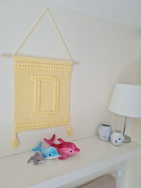 Letter Crochet, Wall Decor Crochet, Crochet Letters Pattern, Alphabet Wall Decor, Crochet Wall Decor, Crochet Alphabet, Crochet Letters, Crochet Wall Art, Crochet Wall Hanging