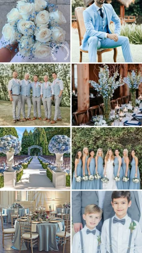 Light Blue And Dark Blue Wedding, Sky Blue And White Wedding, Ice Blue Wedding Theme, Sky Blue Wedding Theme, Baby Blue Wedding Theme, Pastel Blue Wedding, Sky Blue Wedding, Powder Blue Wedding, Wedding Planning Boards