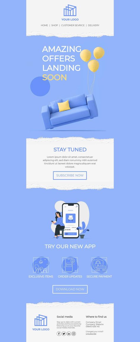 Email Design Trends to Look For in 2021 - Email Design Mail Template Design, Emailer Design, Newsletter Design Layout, Professional Email Templates, Mailing Design, Html Email Templates, Ui Design Principles, Email Layout, Professional Email