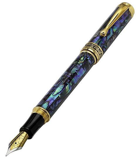 Handcrafted Pens, Shell Mosaic, Luxury Pens, Beautiful Pen, Fountain Pen Ink, Rollerball Pen, Fountain Pens, Writing Instruments, Ink Cartridge