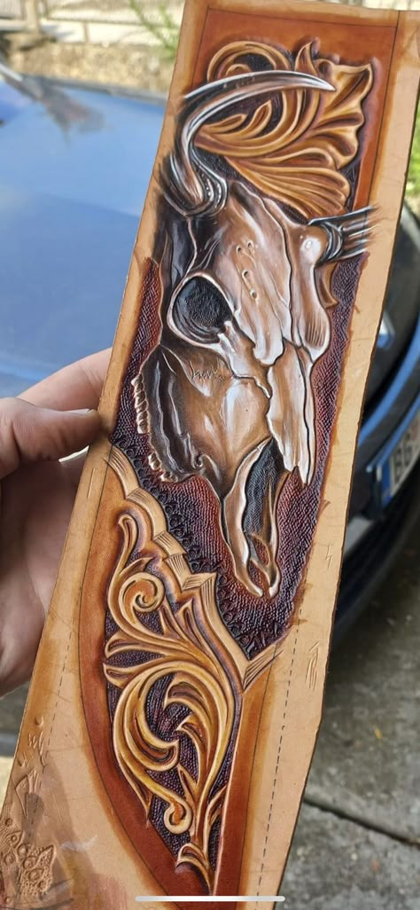 Western Tooling Tattoo, Leather Tattoo Design, Leather Work Tattoo, Tooled Leather Tattoo, Texas Tattoo Ideas, Leather Drawing, Leather Pyrography, Leather Tattoo, Texas Tattoo