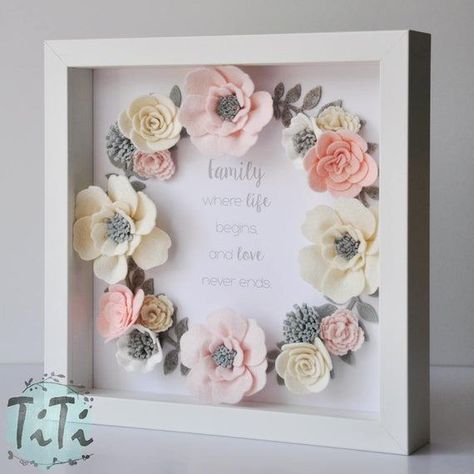 Box Frame Ideas, Wedding Day Quotes, Flower Shadow, Diy Decoracion, Shadow Box Ideas, Diy Gifts For Mom, Flower Shadow Box, Frame Ideas, Diy Gifts For Boyfriend