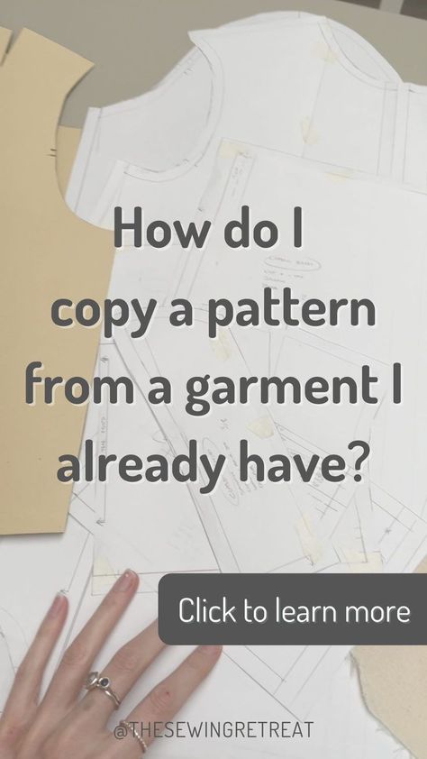 Pin on The Sewing Retreat Sewing Drafting Patterns, Dress Hem Weights Diy, How To Make A Sewing Pattern From Clothes, How To Make A Pattern From Your Dress, Drafting Patterns Tutorials, Drafting Pattern From Clothes, How To Make Pattern From Clothing, How To Copy A Dress To Sew, How To Copy A Garment