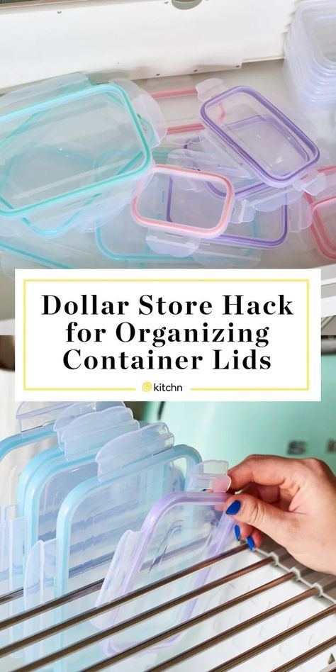 easy hack for how to store tupperware, lids, plastic containers // cheap DIY hacks using items you already have at home Storage Lids Organization Ideas, Organizing Storage Containers, Plastic Storage Containers Organization, Organizing Food Storage Containers, How To Store Plastic Containers And Lids, Plastic Lid Storage Ideas, Storage Container Organization, Containers Organization, Organize Plastic Containers