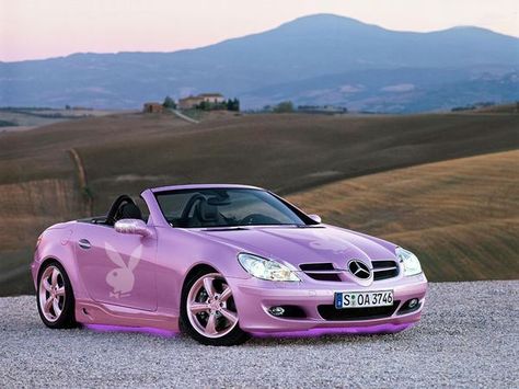 Purple playboy Bunny Car Mercedes Benz Slk 350, Mercedes Cabriolet, Mercedes Convertible, Mercedes 280, Mercedes Slk, Mercedes Benz Slk, Daimler Benz, Aston Martin Vantage, Mercedes Benz Logo