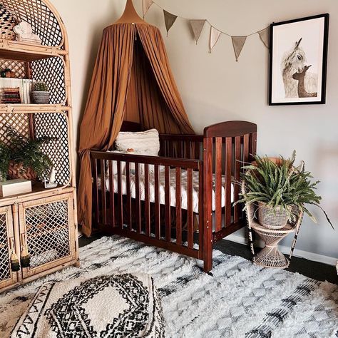 Temple & Webster on Instagram: “Roll out a new rug with over 2000 styles for less in our Mid-Season Sale - like this Silana Flatweave Cotton & Wool Rug 📸:…” Wood Nursery Dresser, Dark Wood Nursery, Boho Baby Nursery, Small Nursery, Baby Nursery Inspiration, Wood Nursery, Nursery Dresser, Baby Room Themes, Girl Nursery Room