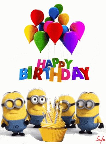 Happy Birthday Minions Gif, Dracula Gif, Birthday Prayer Wishes, Chinese New Year Gif, Birthday Animated Gif, Gif Happy Birthday, Japanese Gif, Birthday Animated, Minions Images