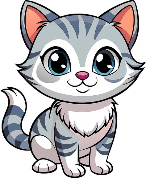 Download Ai Generated, Cat, Feline. Royalty-Free Vector Graphic Cat Cartoon Images, Cute Cat Clipart, Cat Animation, Cartoon Cat Drawing, Cartoon Kitty, Sara Kay, Cartoon Cats, Cat Picture, Cat Png