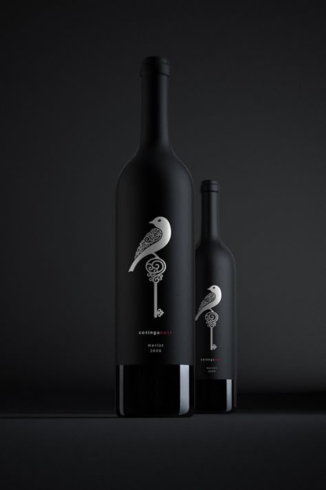 Cover design for Cotinga Nest Wine Luxury Wine Label, Black Wine Labels, Wine Bottle Label Design, Wine Branding, Wine Bottle Design, Pinot Noir Wine, طابع بريدي, Wine Bottle Label, Bottle Label Design