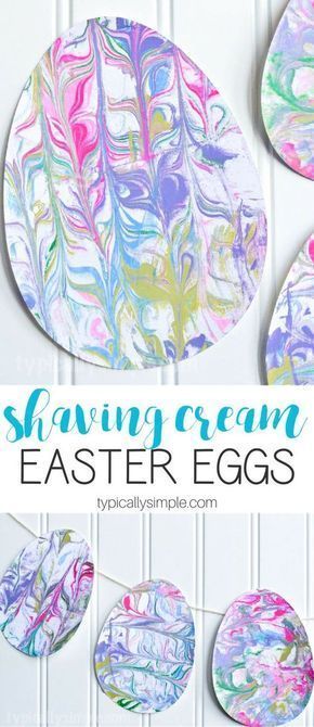 Cream Easter Eggs, Shaving Cream Easter Eggs, Easter Egg Craft, Egg Craft, Teen Crafts, Easter Crafts For Toddlers, Easter Preschool, Creation Station, Spring Craft