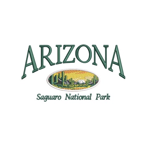 National Park Logo, Usa Embroidery, Minimal Shirt Design, Saguaro National Park, Desert Cactus, Embroidery On Clothes, Shirt Print Design, Embroidery Needles, Embroidery Machines