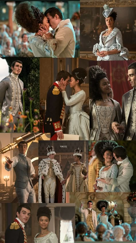 Queen Charlotte and King George From Queen Charlotte: A Bridgerton Story Bridgerton Charlotte And George, Bridgerton King George, Queen Charlotte Bridgerton Wallpaper, Queen Charlotte Wallpaper, Queen Charlotte Bridgerton Aesthetic, George And Charlotte Bridgerton, Charlotte And George Bridgerton, Bridgerton Charlotte, Queen Charlotte And George