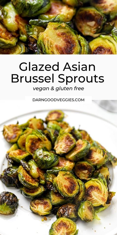 Vegan Brussel Sprouts, Asian Brussel Sprouts, Chef Job, Fried Brussel Sprouts, Cooking Brussel Sprouts, Healthy Asian, Asian Vegetables, Coconut Aminos, Vegetarian Side Dishes