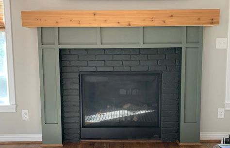 Baby Proof Fireplace, Wood Cornice, Simple Fireplace, Fireplace Redo, Fireplace Mantel Surrounds, Cedar Box, Mantel Surround, Wood Mantle, Paint Fireplace