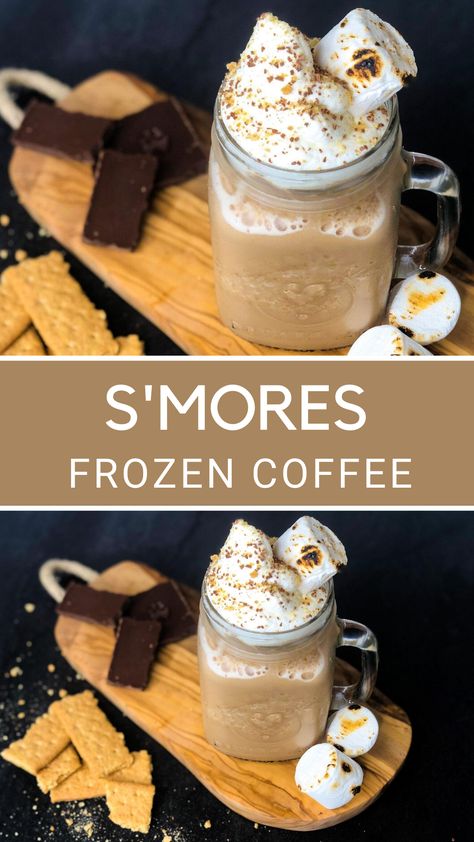 Iced Coffee Pitcher Recipe, Frozen Ice Coffee Recipe, Iced Fall Coffee Drinks, Summer Frappe Ideas, Fun Healthy Coffee Drinks, Homemade Frozen Coffee Drinks, Summer Coffee Drink Ideas, Iced Coffee Blender Recipe, Frozen Espresso Drinks