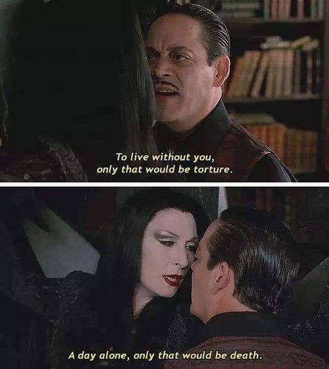 #theaddamsfamily Gomez Addams Quotes, Adams Family Quotes, Addams Family 1991, Morticia And Gomez, Raul Julia, Morticia And Gomez Addams, Gomez And Morticia, Gomez Addams, Carolyn Jones