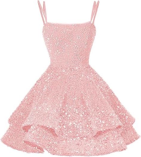 Short Formal Dresses For Teens 8th Grade, Semi Formal Dresses For Teens 8th Grade, Short Pink Dress Outfit, Sadie Hawkins Dress, Short Cute Dresses, Birthday Outfits For Teens, Birthday Dresses Pink, Banquet Dresses For Teens, School Dance Dresses 8th Grade