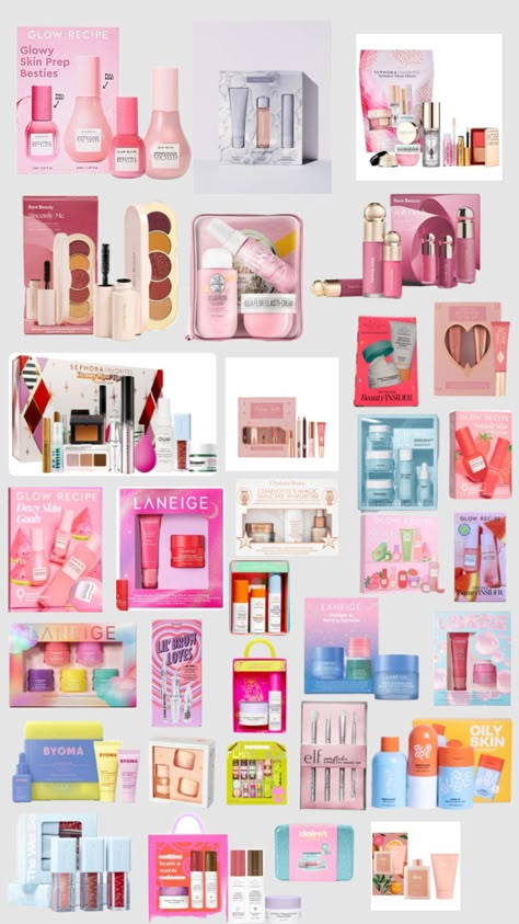 Sephora Gift Sets, Preppy Christmas Gifts, Makeup Collection Goals, Girly Christmas Gifts, Sephora Gift, Preppy Makeup, Dream Vanity, Girly Christmas, Makeup List