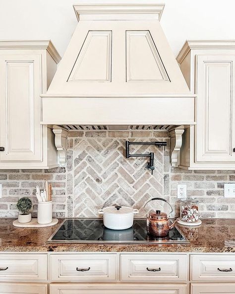 35 Best Brick Backsplash Ideas For Your Perfect Kitchen Backsplash Ideas Peel And Stick, Brick Backsplash Ideas, Modern Farmhouse Kitchen Backsplash, White Brick Backsplash, Kitchen Backsplash Images, Brick Kitchen Backsplash, Brick Backsplash Kitchen, Farmhouse Kitchen Inspiration, Farmhouse Kitchen Backsplash