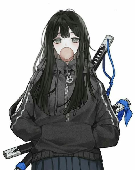 Long Black Hair, Long Black, An Anime, Character Ideas, Swords, Kimetsu No Yaiba, Anime Character, Black Hair, Manga Anime