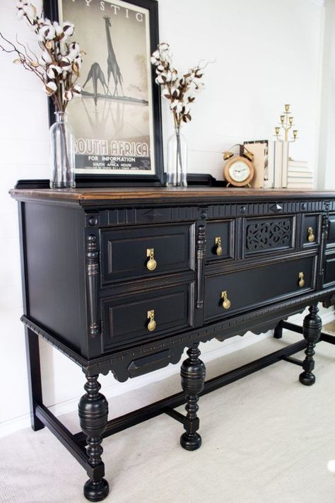 Black chalk paint furniture