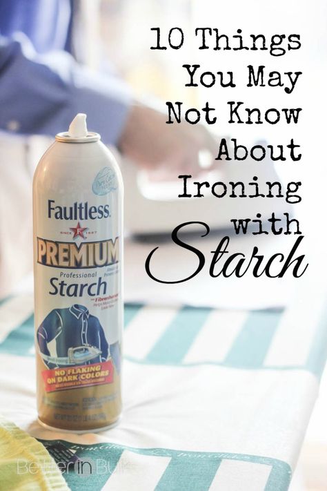 Did you know these things about spray starch? 10 Things You May Not Know About Ironing With Starch + Helpful Ironing Tips Starch For Ironing, Diy Starch, Ironing Hacks, Shea Butter Lotion Bars, Homemaking Hacks, Spray Starch, Laundry Business, Kite Making, Shea Butter Lotion