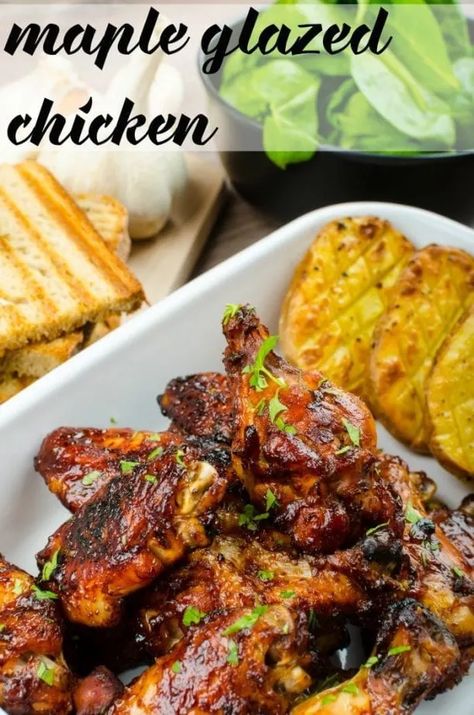 Glazed Chicken Recipes, Maple Glazed Chicken, Maple Chicken, Roast Beef Sliders, Chicken Tonight, Cooking Challenge, Glazed Chicken, Maple Glaze, The Bomb