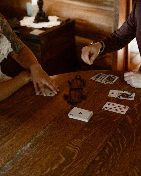 card games before your ceremony > @oh.my.gaub associate shot by @sunshinegypsea edited by @brittneycharlene_co Board Game Engagement Photos, Couple Playing Games, Card Game Aesthetic, Couple Playing Cards, Couple Card Games, Board Game Aesthetic, 2025 Prayer, Vision 2025, Engagement Shots