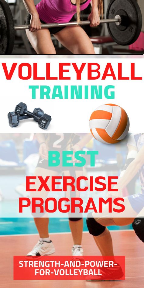 Exercises For Volleyball, Volleyball Exercises, Power Exercises, Workouts Volleyball, Total Body Exercises, Plyo Workouts, Weight Training Exercises, Volleyball Workout, Volleyball Conditioning