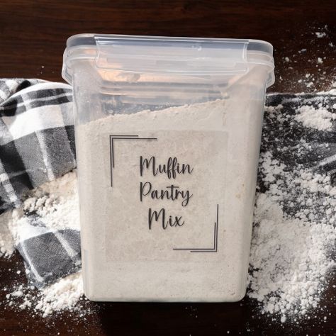 Muffin Pantry Mix Premade Muffin Mix Recipes, Diy Muffin Mix In A Jar, Homemade Muffin Mix In A Jar, Homemade Muffin Mix Bulk, Dry Muffin Mix Recipes, Bulk Muffin Mix Recipe, Diy Bulk Pantry Mixes, Diy Muffin Mix Recipes, Pantry Dry Mix Recipes