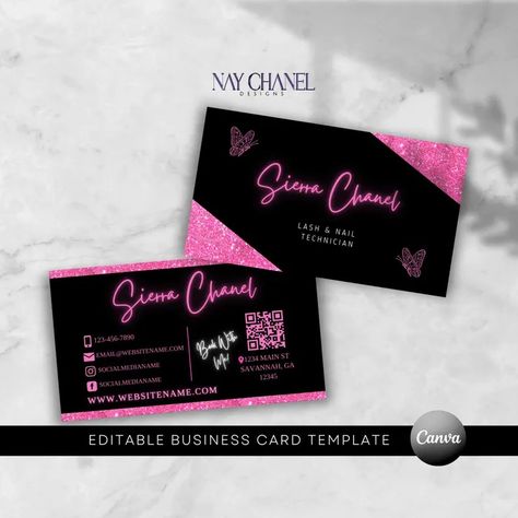 Custom Pink Business Card Template Glitter Beauty Business Card Boutique Business Card Pink Fashion Business Card Lash Business Card - Etsy Business Card Pink, Fashion Business Card, Boutique Business Cards, Fashion Business Cards, Pink Business Card, Pink Business, Makeup Business, Beauty Business Cards, Mode Rose