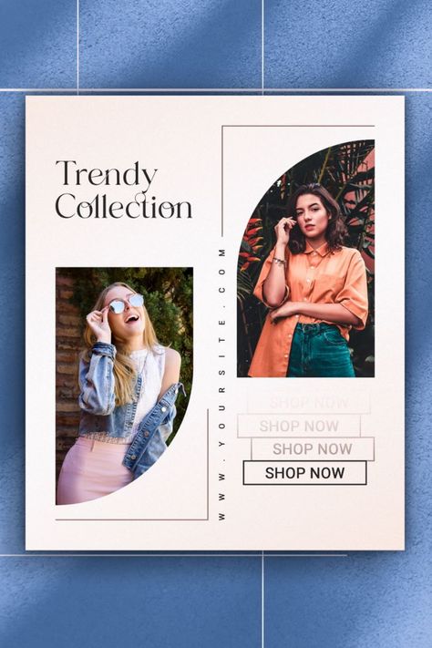 Trendy social media Banner design Social Media Clothes, Advertising Campaign Design, Marketing Banner, Banner Mockup, Creative Banners, Banner Web, Digital Invitations Wedding, Fashion Poster Design, Graphic Trends