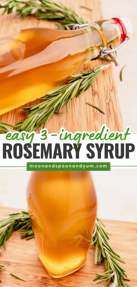 Elevate your drinks and desserts with this cozy Rosemary Simple Syrup. It’s not only quick and easy to make, but it also adds a delightful herbal touch to your favorite recipes. Perfect for holidays, special occasions, or just because, this syrup is a must-have for your pantry. Rosemary Honey Simple Syrup, How To Make Rosemary Simple Syrup, Canning Syrup Recipes, Making Simple Syrup, Infused Simple Syrup Recipe, Rosemary Syrup Recipe, Easy Simple Syrup Recipe, Rosemary Simple Syrup Recipe, Flavoured Simple Syrup