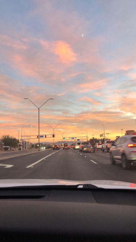 Picture Sunset, Arizona Sunset, Pretty Skies, Sky Pics, Sky Pictures, Look At The Sky, Aesthetic Picture, Car Aesthetic, Sunset Wallpaper