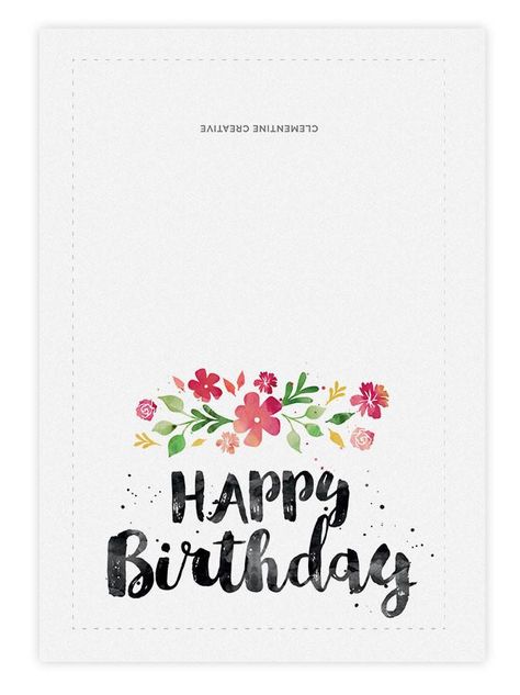 Surprise her with this beautiful spring blossoms birthday card, painted in watercolour. Download the printable here. Happy Birthday For Her, Free Printable Birthday Cards, Birthday Cards To Print, Grandma Birthday Card, Watercolour Florals, Happy Birthday Cards Printable, Happy Birthday Printable, Happy Birthday Template, Happy Birthday Signs