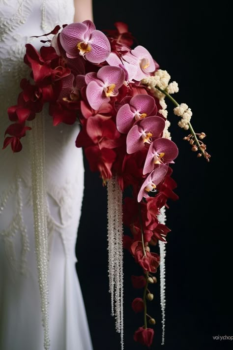 Interesting Wedding Bouquets, Creative Wedding Bouquets, Unusual Bridal Bouquet, Orchid Flower Bouquet, Unusual Wedding Bouquets, Orchids Bouquet, Orchid Bridal Bouquets, Orchid Bouquet Wedding, Modern Bridal Bouquets