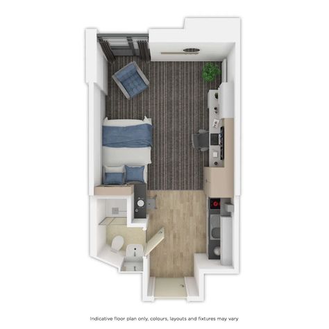 Cityside Platinum Studio - Downing Students Accommodation & Housing 5 And Below, Alternative Room, Coventry City, Big Beds, Student Living, Student House, Student Accommodation, Room Blue, Study Desk