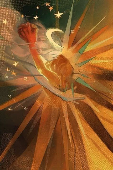 The Sun Artwork, Sun And Moon Goddess Art, Star Woman Art, Hope Aesthetic Art, Sun And Moon Personified, Sun Art Aesthetic, Sun And Moon Oc, Sun Personified, Sun Goddess Art