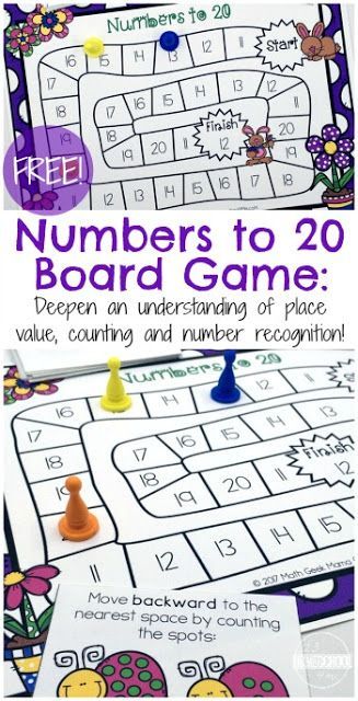 One of the trickiest concepts for Kindergartners to master is a deep understanding of the numbers 11-20. While they may be able to count all the way to 20 (and usually very proudly and enthusiasticall Numbers To 20, Math Board Games, Kindergarten Math Games, Math Fluency, Math Games For Kids, Math Number Sense, Kindergarten Games, Math Intervention, Kindergarten Math Activities