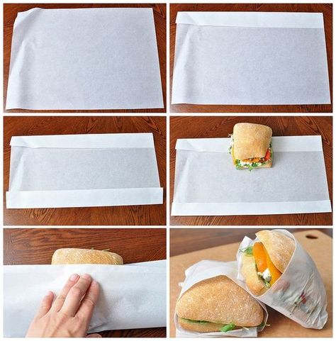 How To: Wrap Sandwiches in Parchment Paper Wrap Sandwiches In Parchment, Makanan Rendah Kalori, Sandwich Bar, Sandwich Shops, How To Wrap, Picnic Ideas, Pic Nic, Picnic Time, Catering Ideas