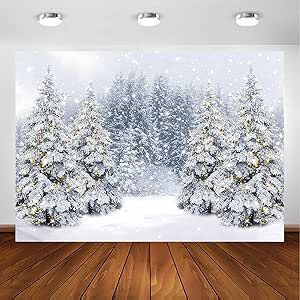 Avezano Winter Scene Backdrop Wonderland Snowflake Photography Background Bokeh Glitter White Snow Forest Christmas Party Holiday Photo Backdrop Photoshoot Studio Props (7x5ft) Christmas Backdrop, Winter Wonderland Christmas, Studio Props, Winter Scene, Forest, Glitter, Electronics, Photography, Christmas