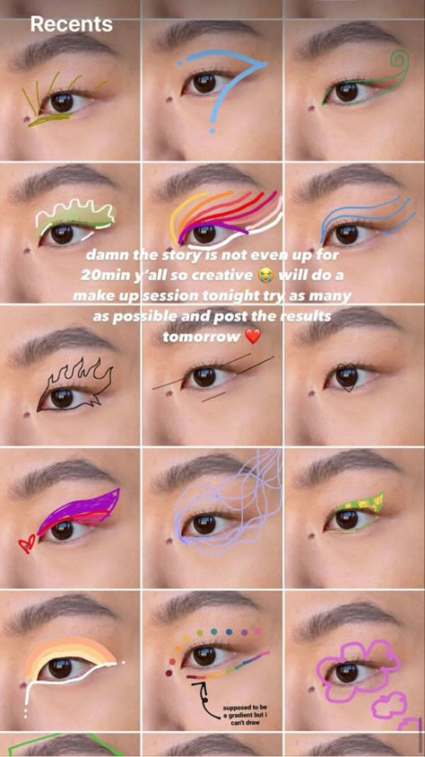 Artsy Eyeliner Black, Colorful Graphic Liner, Simple Graphic Liner, Graphic Eyeliner Looks, Artsy Makeup, Eyeliner Ideas, Punk Makeup, Face Paint Makeup, Graphic Makeup