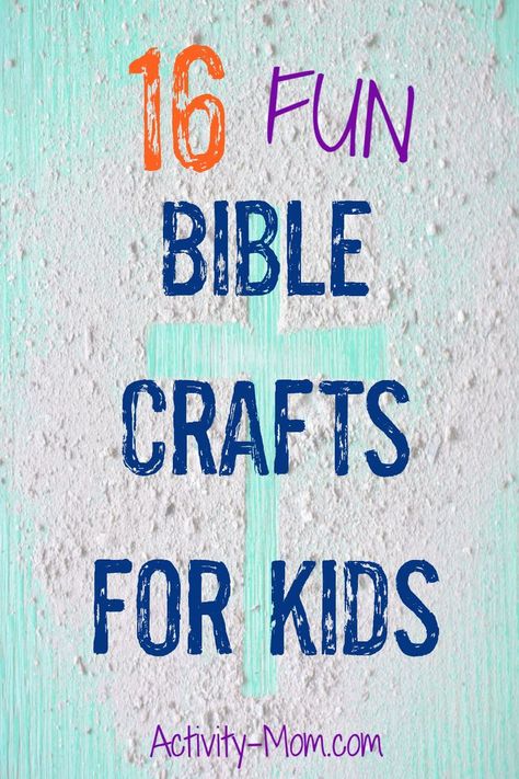 16 fun Bible crafts for kids. Easy crafts for Sunday School. Learn a Bible story and pair it with a simple craft for kids of all ages. Christian Kids Crafts, Crafts At Home, Christian Activities, Children's Church Crafts, Bible Story Crafts, Sunday School Kids, Sunday School Crafts For Kids, Preschool Bible, Bible School Crafts