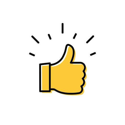 Thumbs Up Illustration, Feedback Icon, Thumbs Up Icon, Yellow Icon, Thumbs Down, Black And White Illustrations, Graphic Design Ads, Customer Review, Communication Design