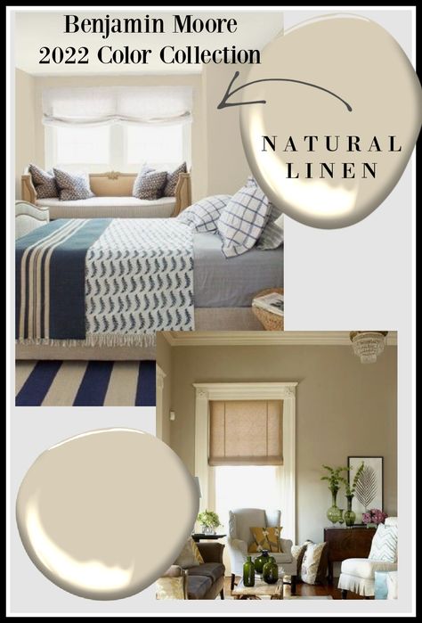 Benjamin Moore Natural Linen 966 paint color (from the 2022 color collection) - Hello Lovely. #naturallinen #paintcolors Benjamin Moore Natural Linen, Off White Paints, Paint Color Inspiration, Paint Tips, Neutral Paint Colors, Paint Colors Benjamin Moore, Green Paint Colors, Paint Inspiration, Benjamin Moore Paint