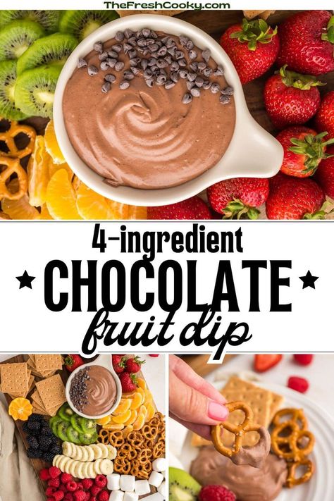 Fruit Dip With Cream Cheese, Chocolate Fruit Dip, Chocolate Dip Recipe, Fruit Dip Recipe, Cream Cheese Fruit Dip, Dip With Cream Cheese, Chocolate Dipping Sauce, Easy Healthy Dinner Ideas, Fruit Dips